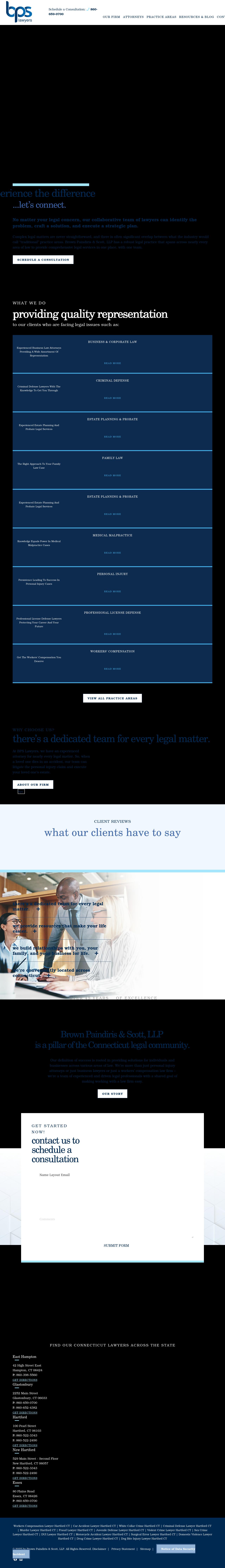 Brown Paindiris & Scott, LLP - Bristol CT Lawyers