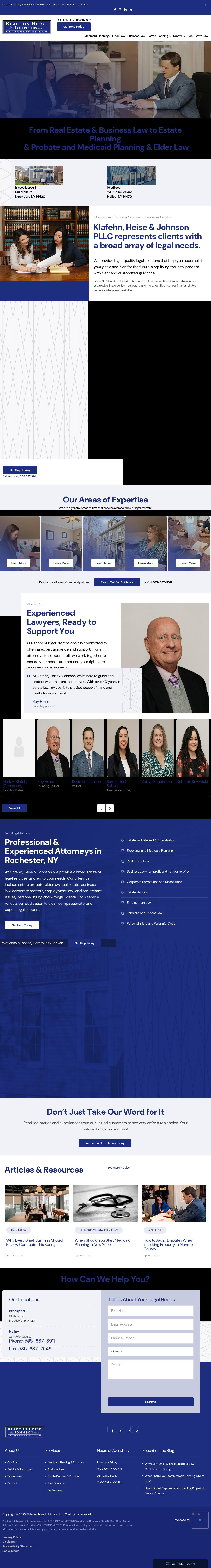 Klafehn, Heise & Johnson P.L.L.C., Attorneys at Law - Brockport NY Lawyers