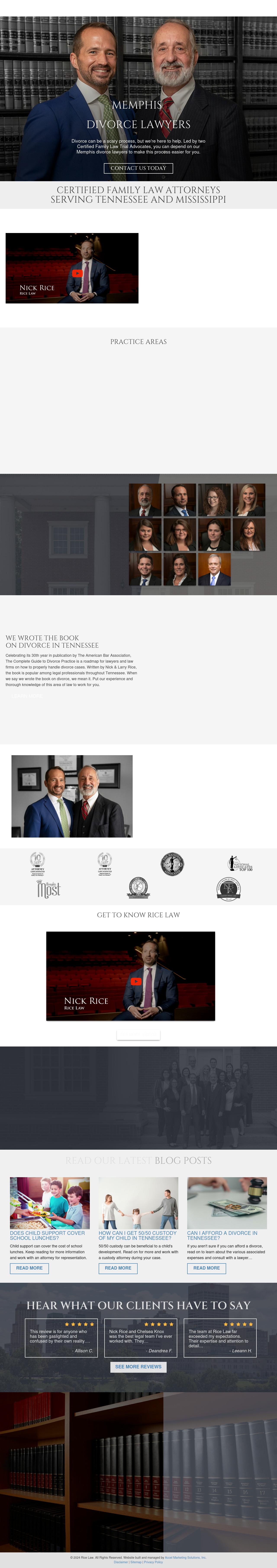 Rice Divorce Team - Memphis TN Lawyers