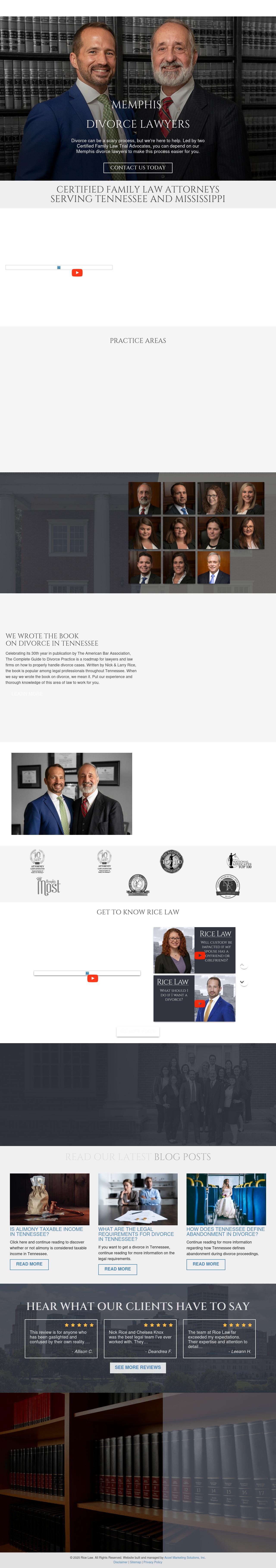 Rice Divorce Team - Memphis TN Lawyers