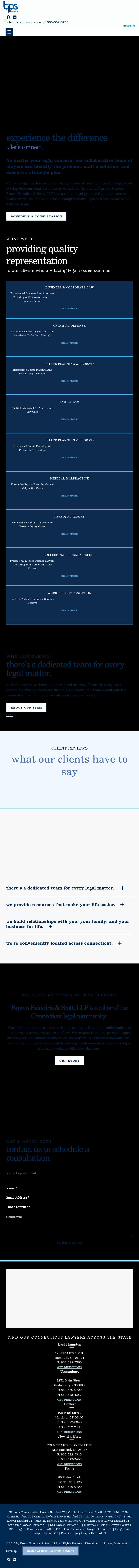 Brown Paindiris & Scott, LLP - Bristol CT Lawyers